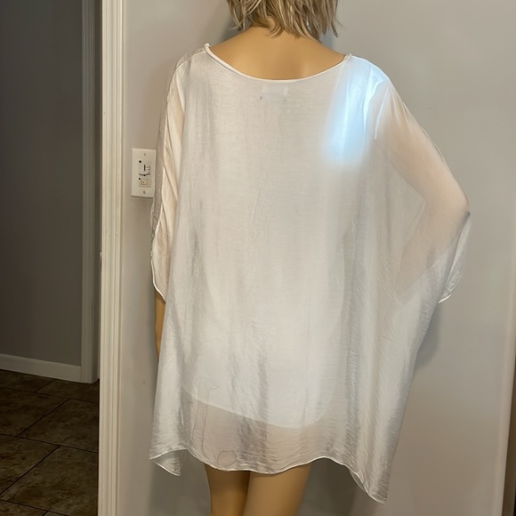 Lace 100% Silk Blouse OS - Picture 5 of 8